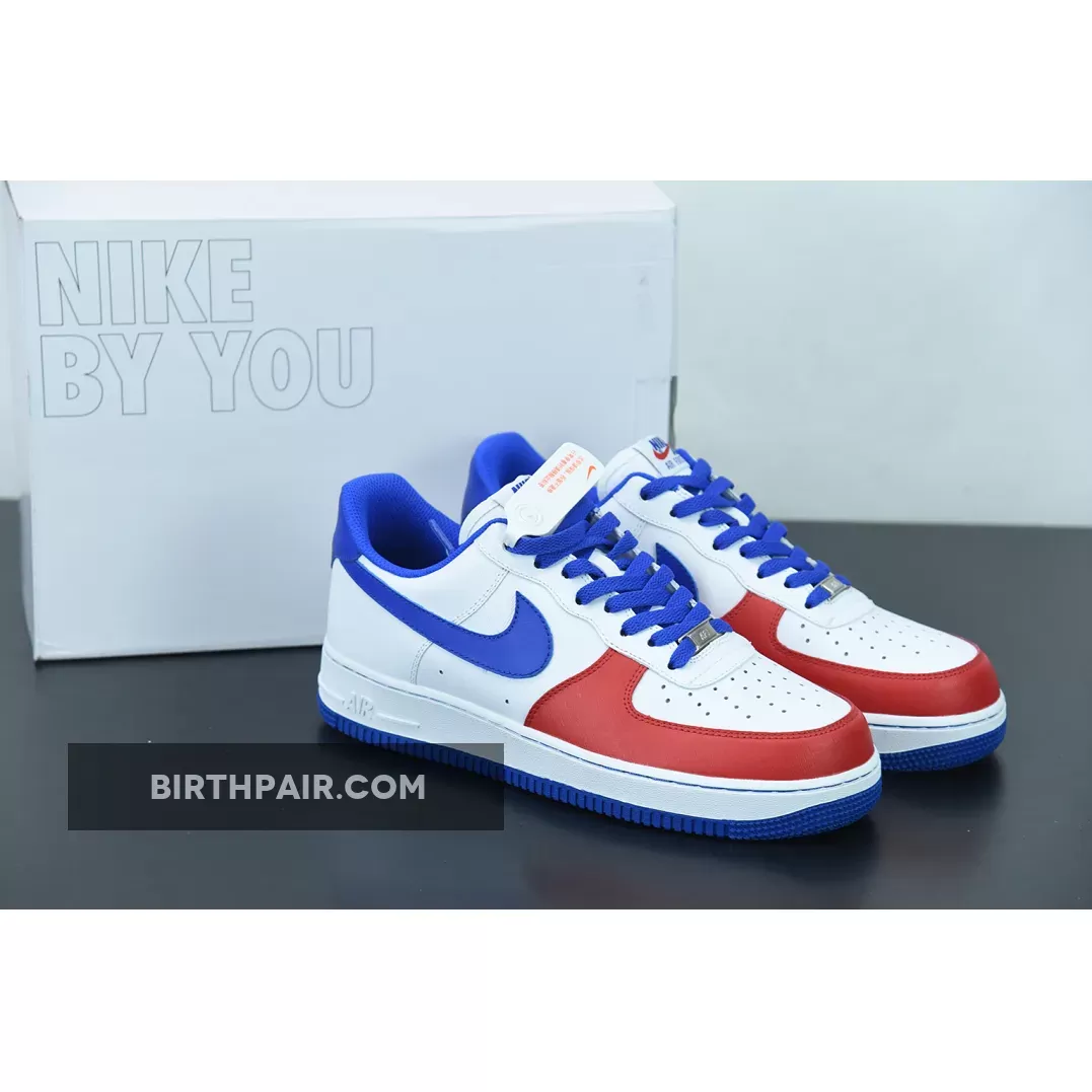 Nike Air Force 1 07 Low Blue University Red White / air force 1 university red