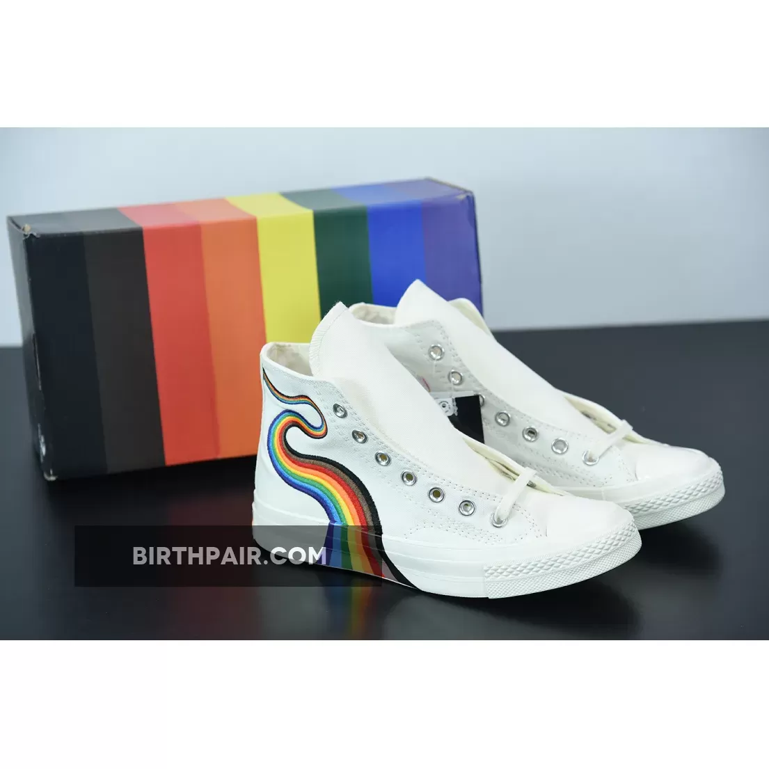 Converse Chuck 70 Hi 'Pride' Egret/Multi-White Bone - chuck 70 high pride