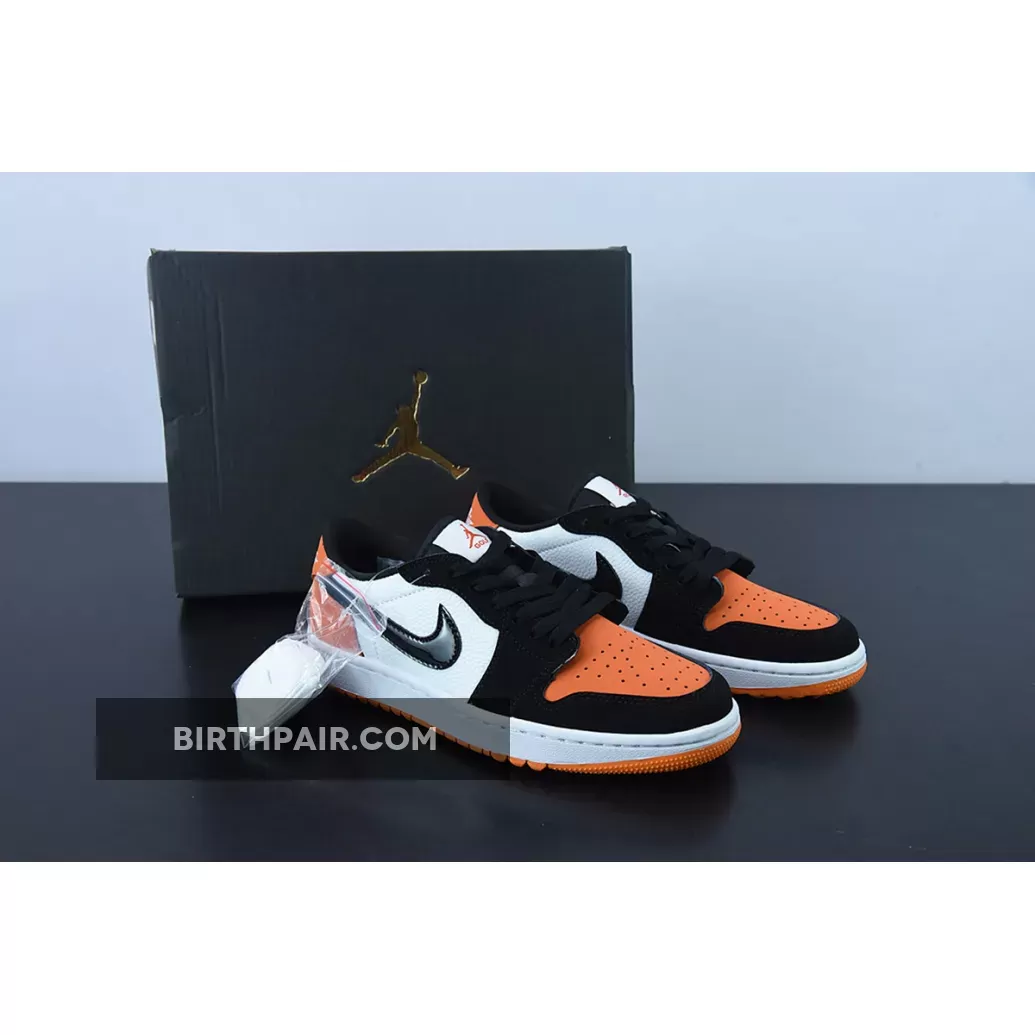 Air Jordan 1 Low Golf 'Shattered Backboard' Starfish/White/Black DD9315-800 Air Jordan 1 Golf Shoes