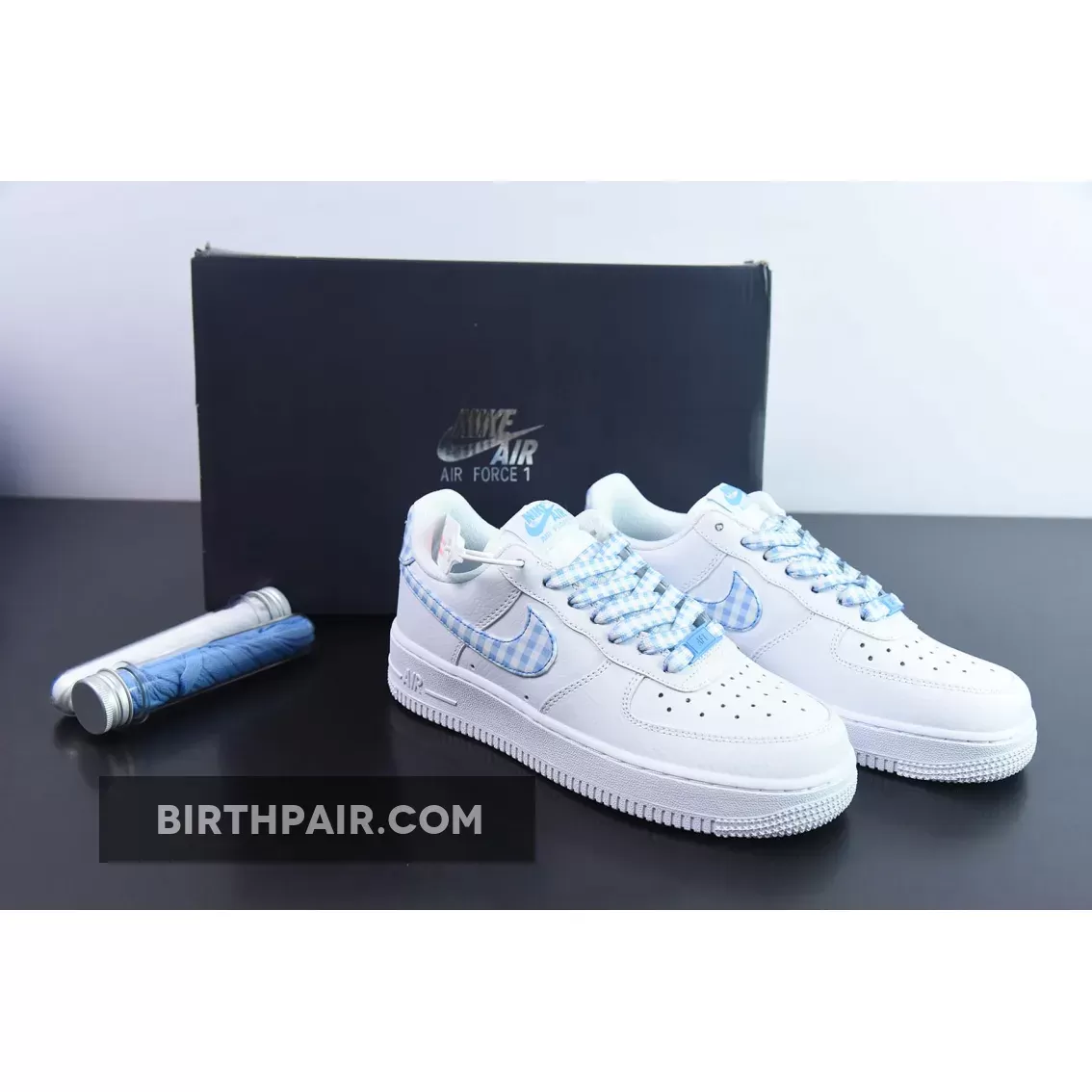 Nike Air Force 1 Low 'Blue Gingham' White/University Blue DZ2784-100 Online Sale