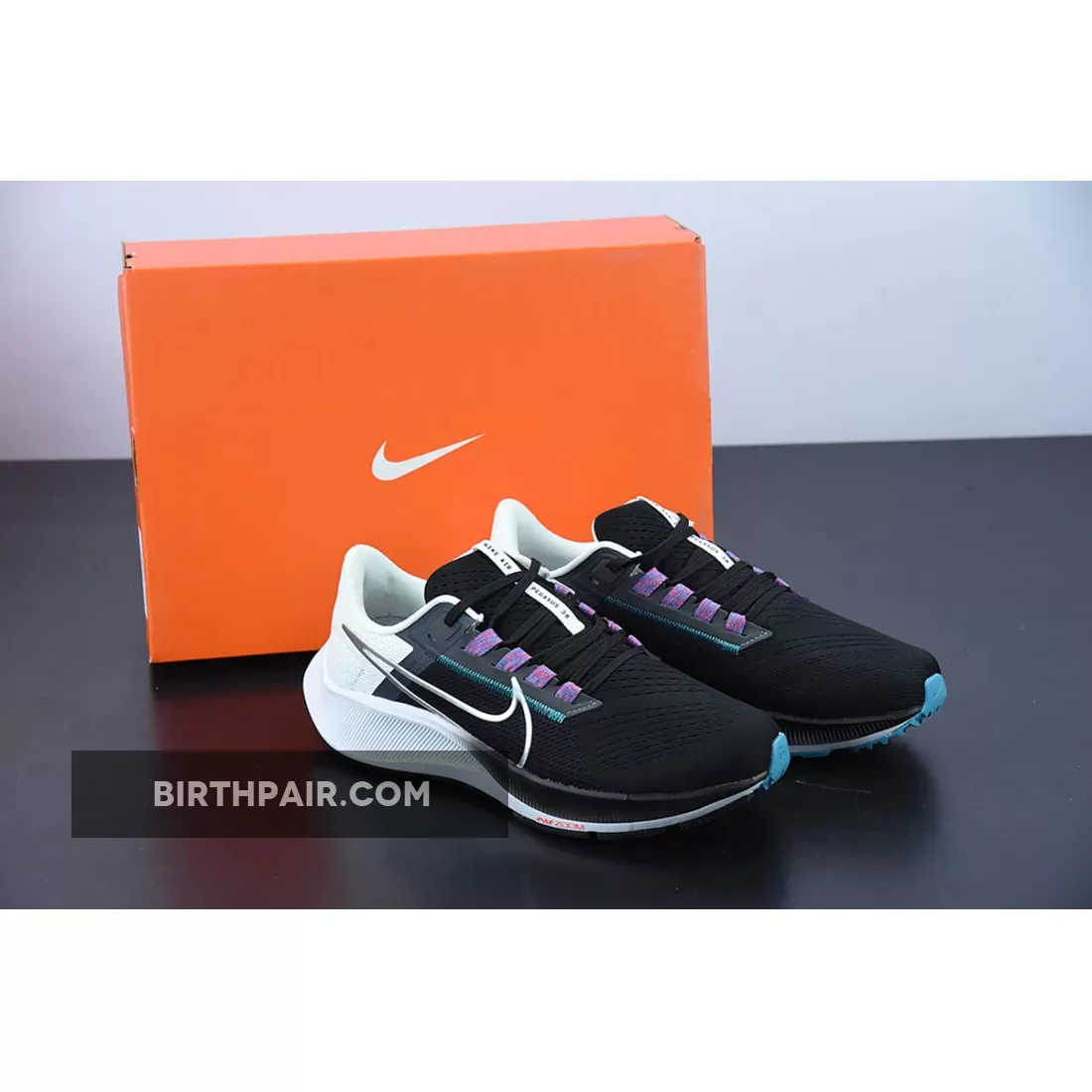 Nike Pegasus 38 Black/White/Chlorine Blue/Metallic Silver #nike pegasus 38 blue