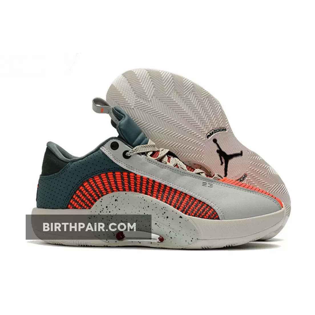 Air Jordan 35 Low Light Grey Red grey and red jordan