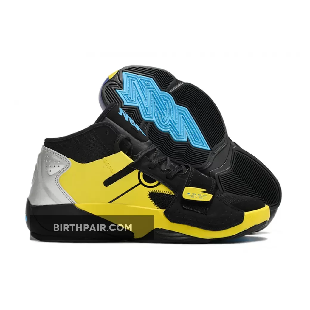 Jordan Zion 2 'Naruto vs. Sasuke' Black/Laser Blue-Yellow Strike FB1628-087 zion jordans naruto