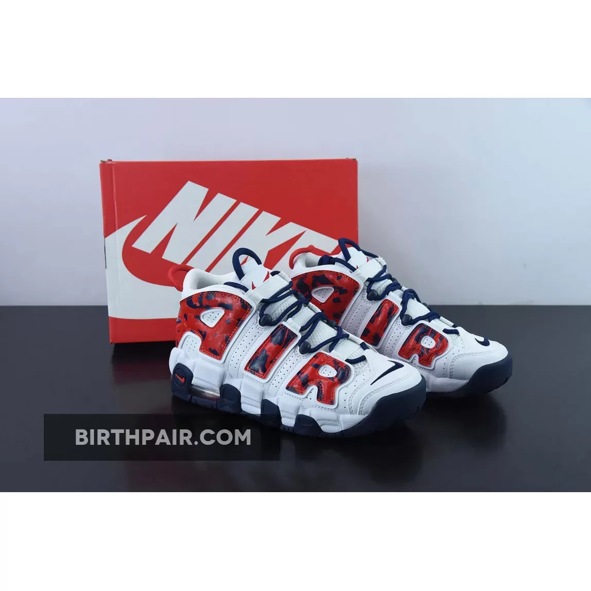 Nike Air More Uptempo 'USA Camo' White Blue Red CZ7885-100 - uptempo usa