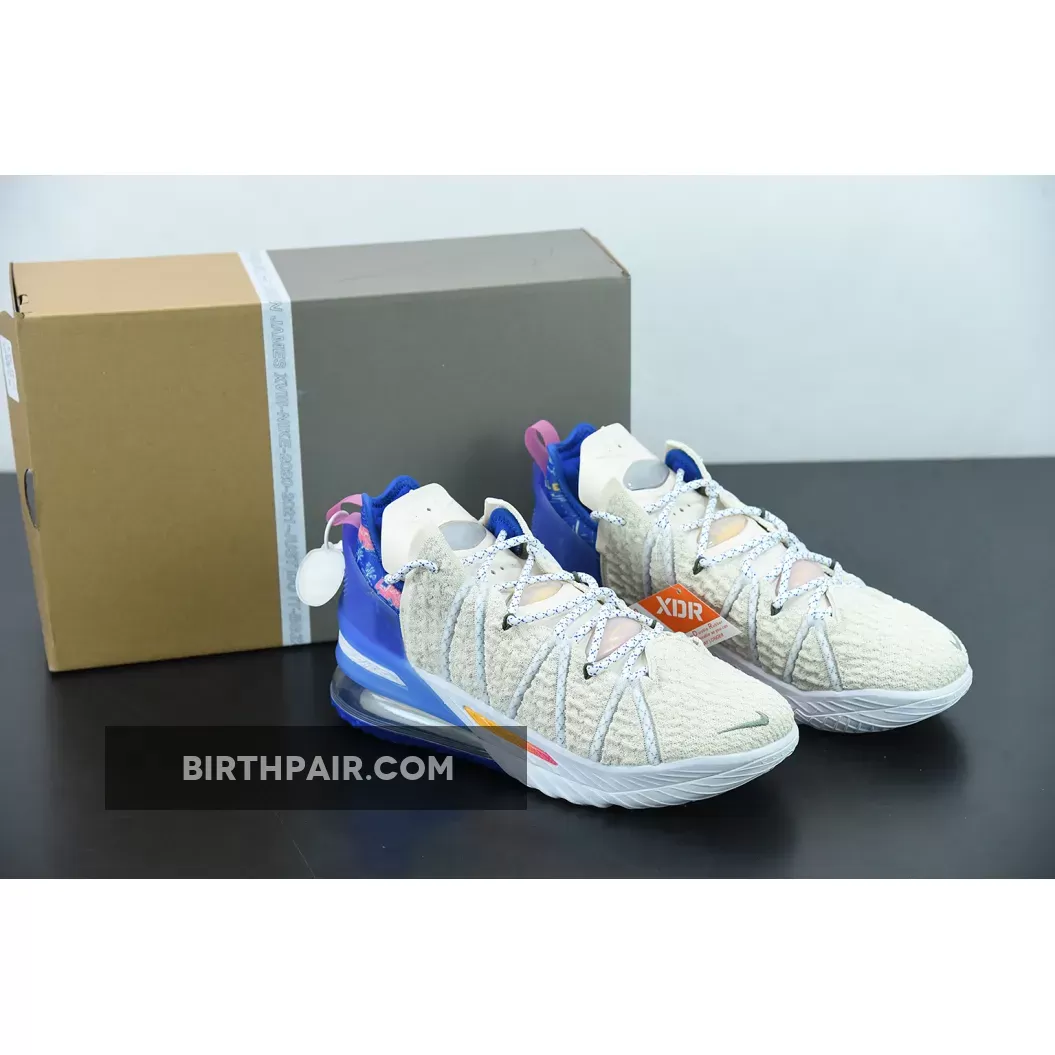 Lebron 18 Xmas In La Nike LeBron 18 'Los Angeles By Day' Light Cream/Game Royal DB8148-200