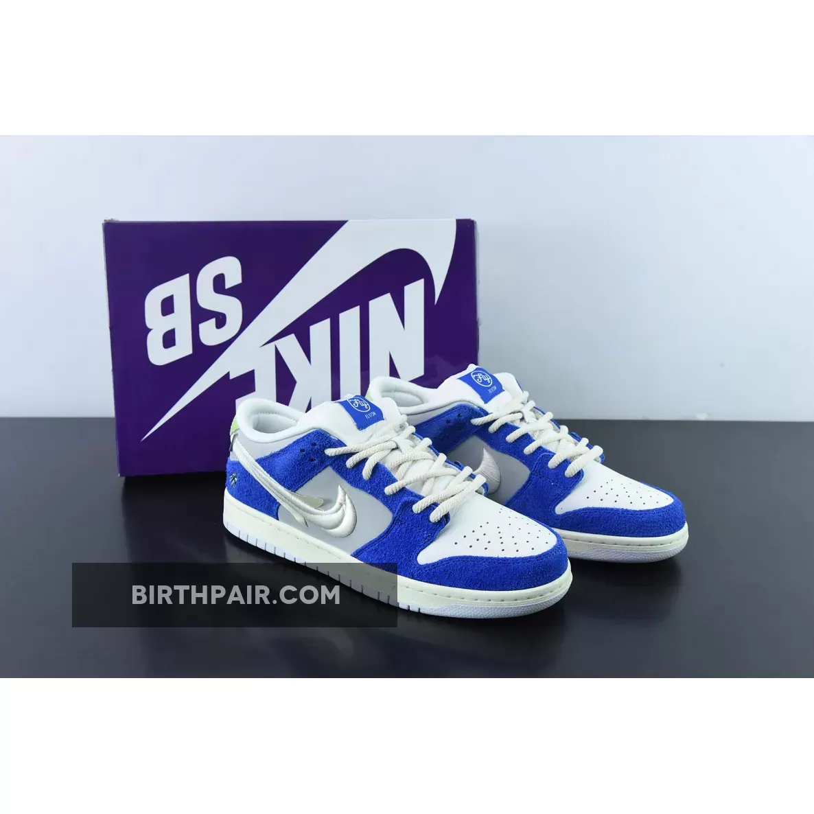 Fly Streetwear x Nike SB Dunk Low Game Royal/Sail-Grey Fog where to buy sb dunks