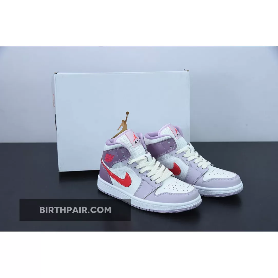 Air Jordan 1 Mid 'Valentine's Day' White/Pink-Red DR0174-500 - Jordan 1 Mid Valentine's Day 2022