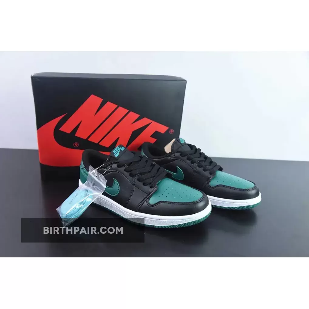 Online Sale Air Jordan 1 Low OG Black/Gorge Green