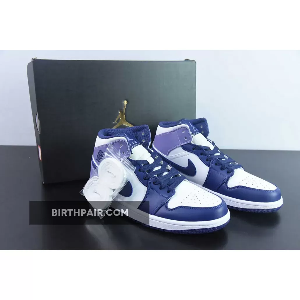 Jordan 1 Light Purple And White Air Jordan 1 Mid Blueberry