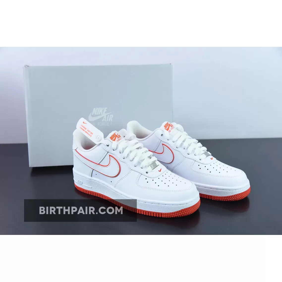 Nike Air Force 1 Low White and Orange DV0788-102 - Picante Red Air Force 1