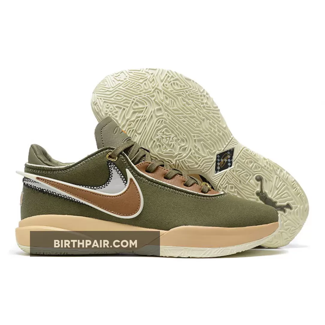 Nike LeBron 20 'Olive Suede' Multi-Color DV1193-901 - lebron 20 green