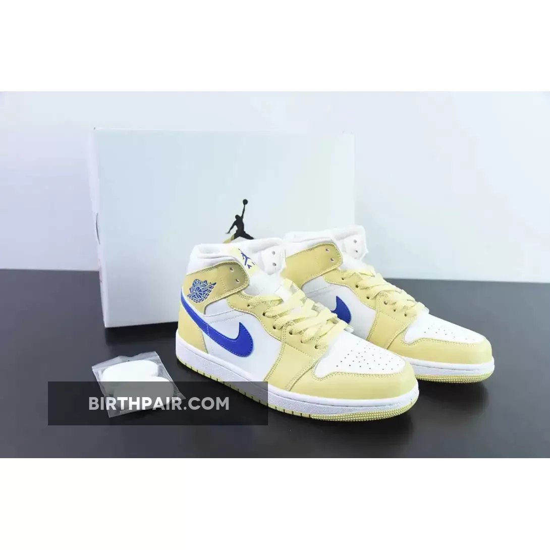 Air Jordan 1 Mid Lemon Wash/White/Lapis BQ6472-701