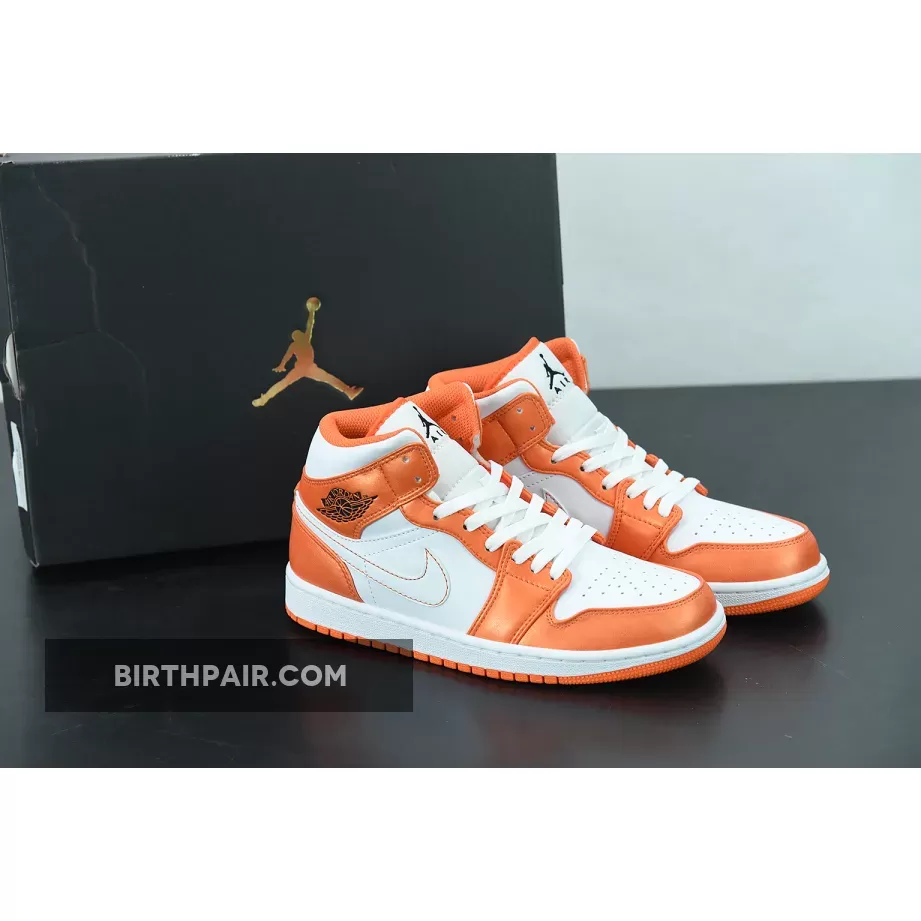 Jordan 1 White And Orange / Air Jordan 1 Mid 'White/Orange'