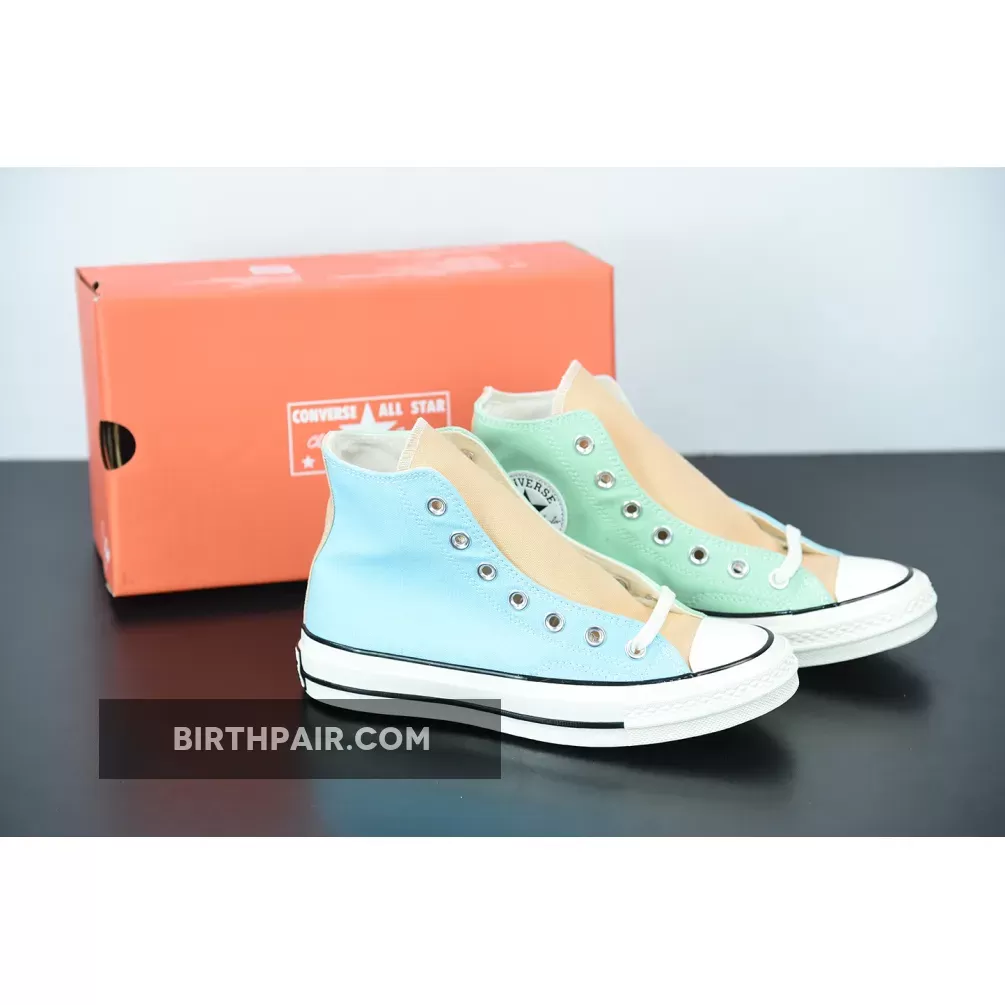 Converse Tri-Panel Chuck 70 High Top Enamel Mint/Cyan Tint #cyan converse