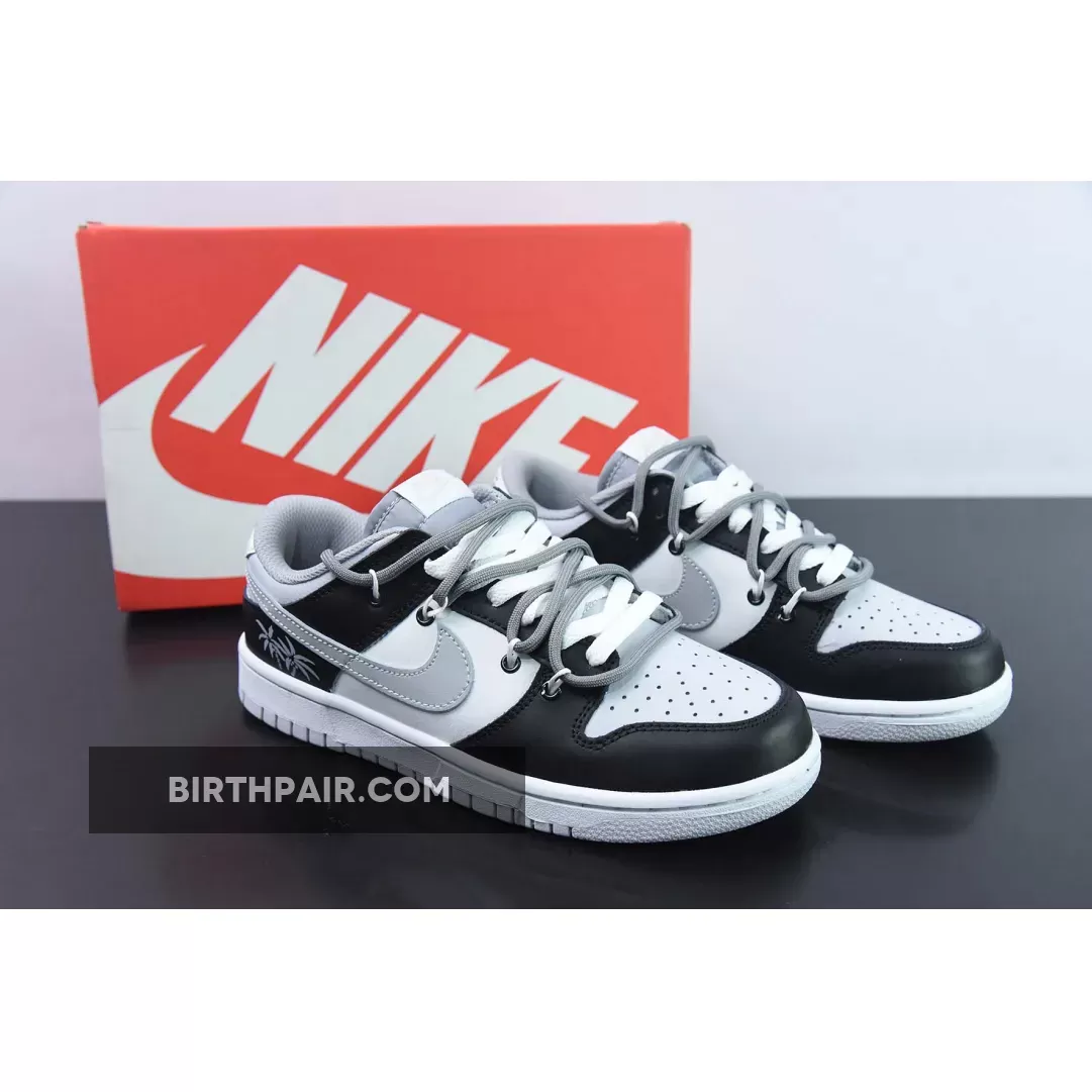 Custom Nike Dunk Low Black White Grey 1685777648 Restock