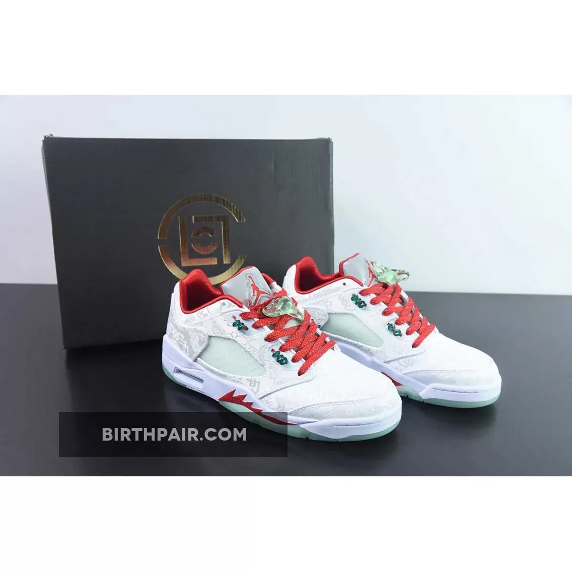 For Sale Clot X Air Jordan 5 Low White Silk