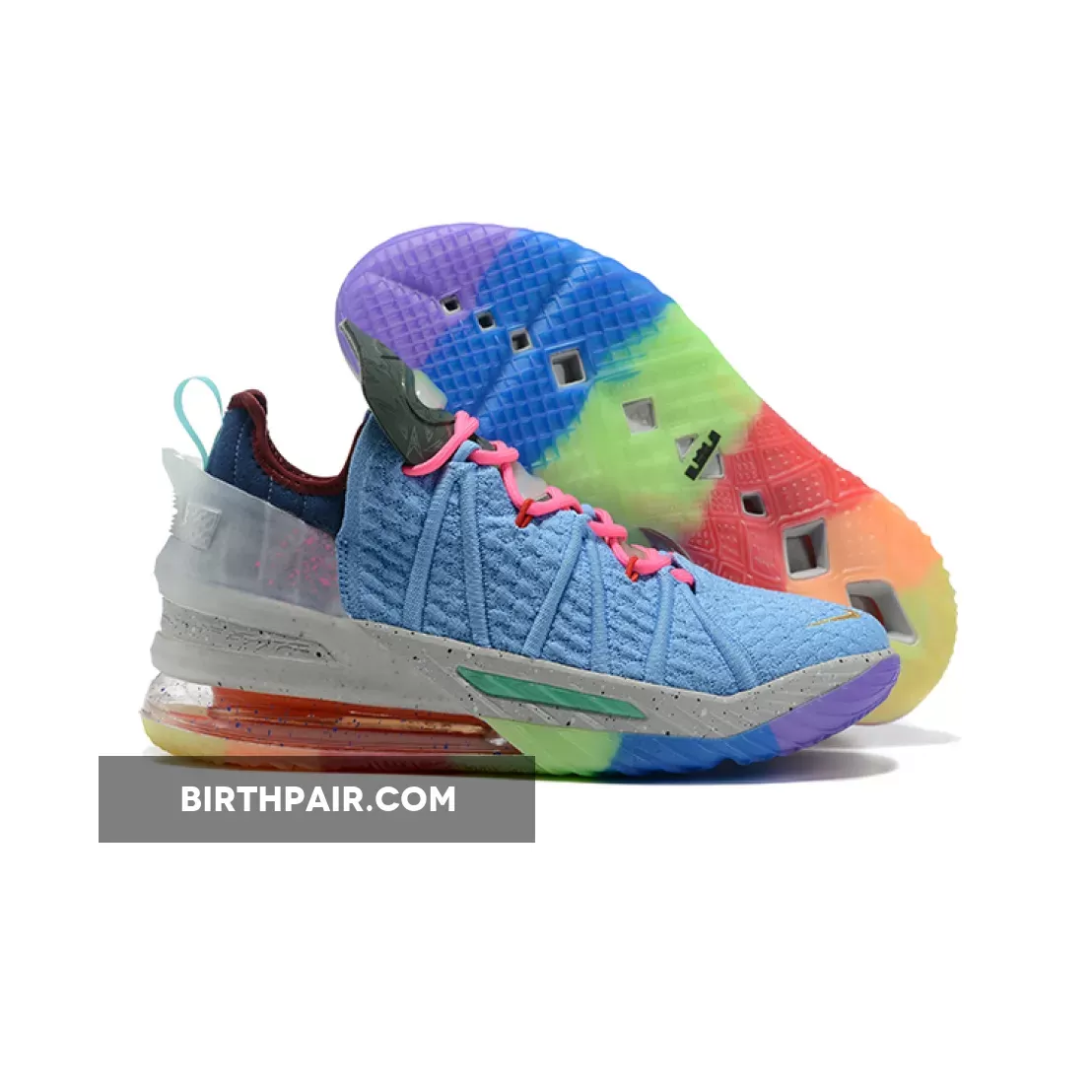 Multi Colored Lebrons / Nike LeBron 18 'Best 1-9' University Blue/Metallic Gold-Multi-Color DM2813-400