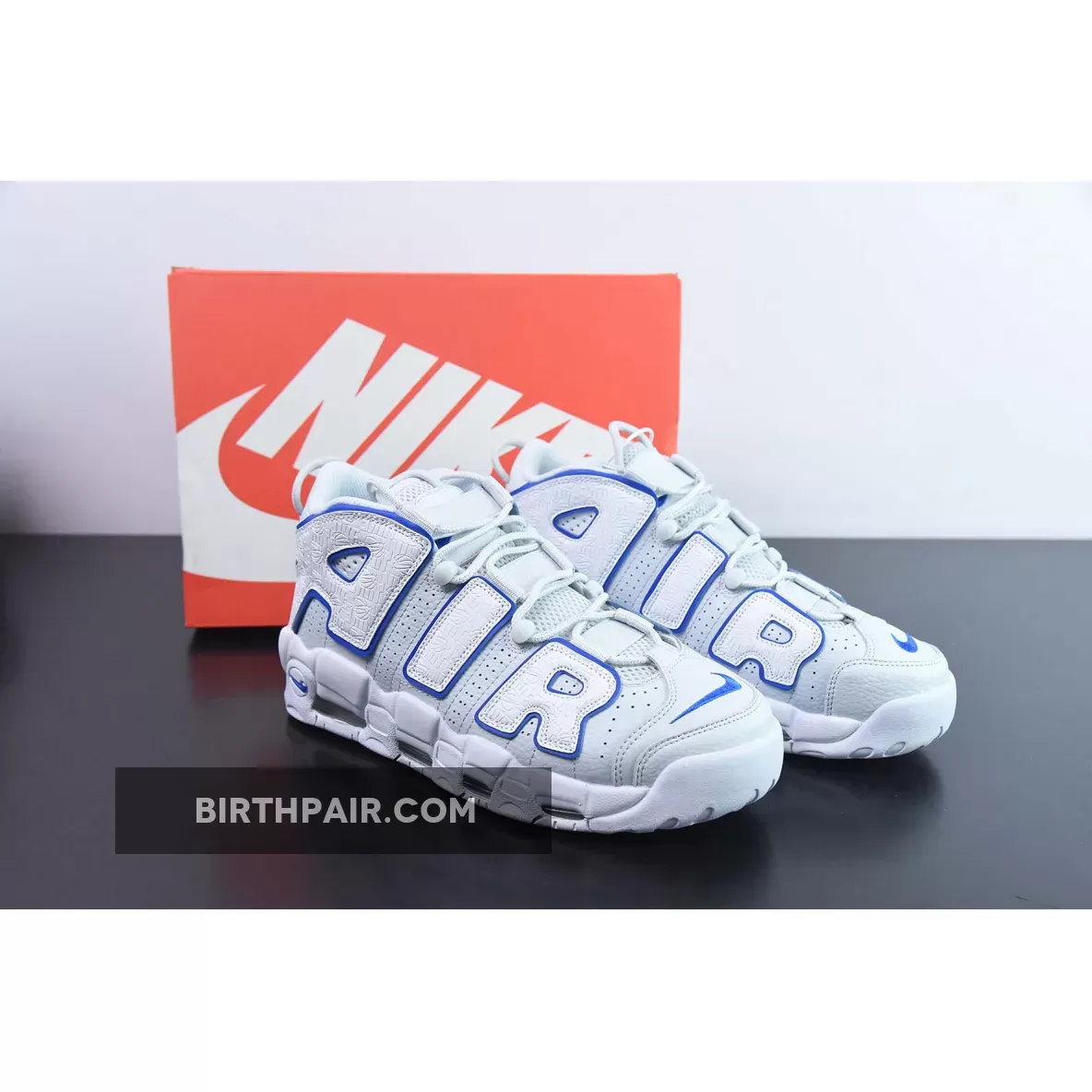 Nike Air More Uptempo 'Embossed' White Royal / Blue And White Nike Uptempo