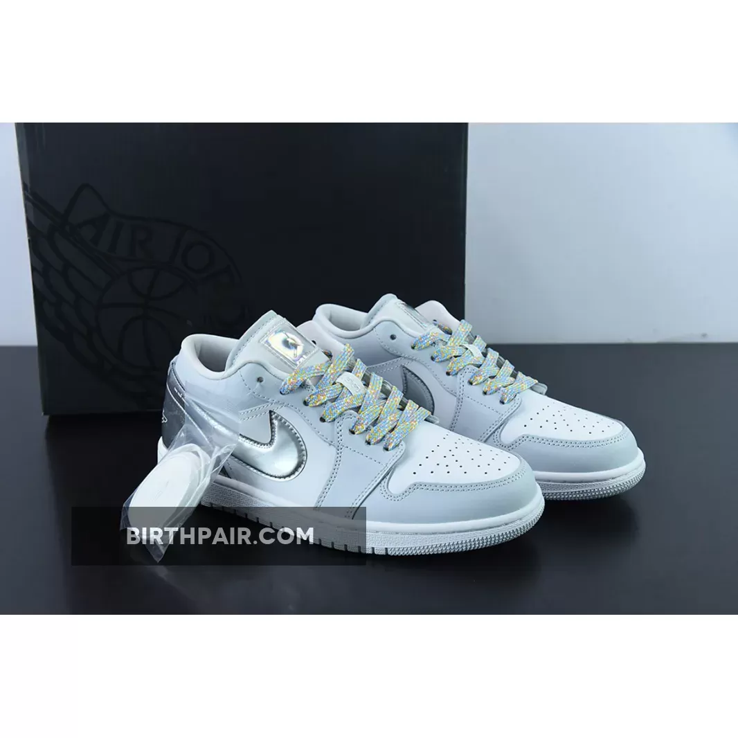 Air Jordan 1 Low SE 'Tear-Away' White Light Grey Restock