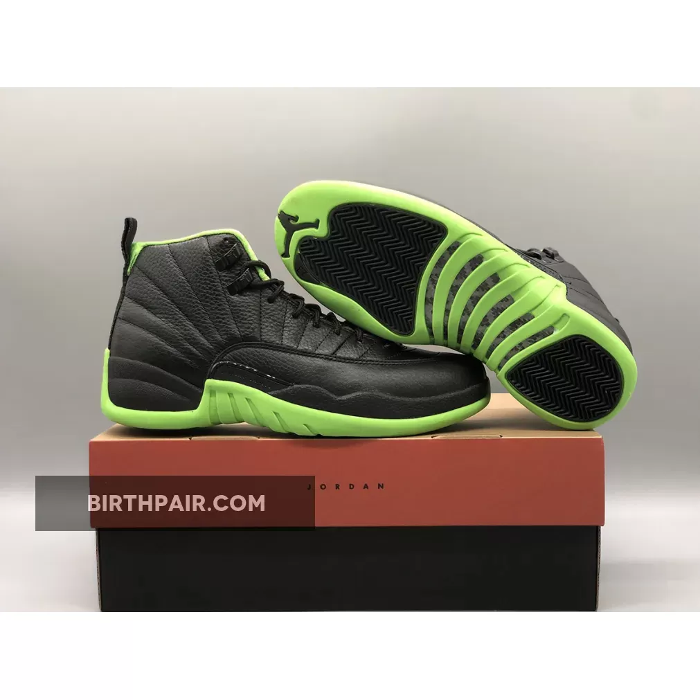 Jordan 12 Black And Green / Air Jordan 12 Black/Neon Green