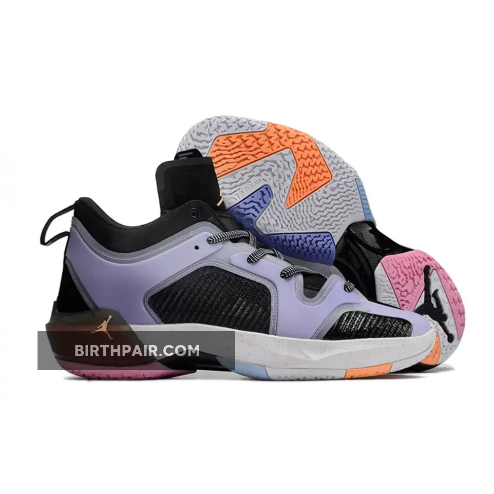 Air Jordan 37 Low 'Dongdan' Black/Orange Chalk-Lilac Ice FD8701-001 For Sale