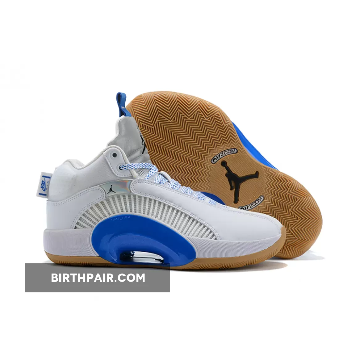 Air Jordan 35 "Sisterhood" White/Black-Hyper Royal-Gum Medium Brown