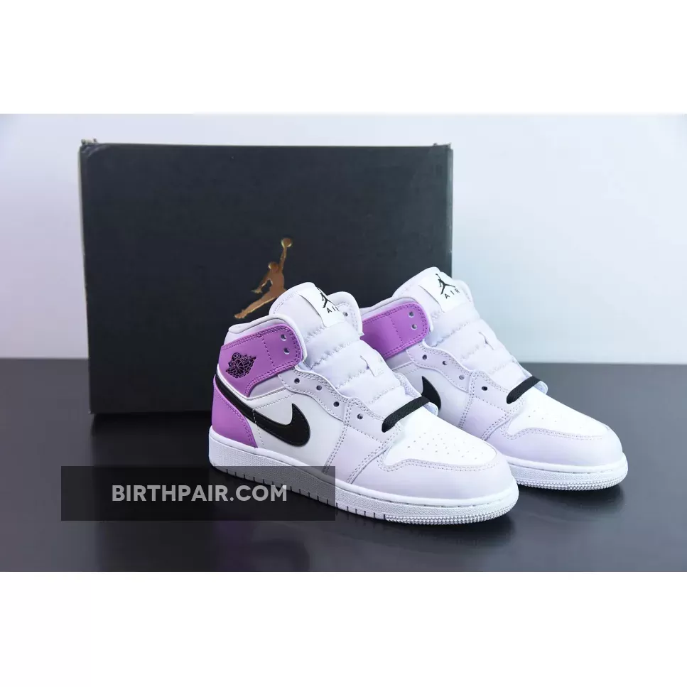 Air Jordan 1 Mid GS Pink Lavender DQ8423-501 air jordan 1 mid pink