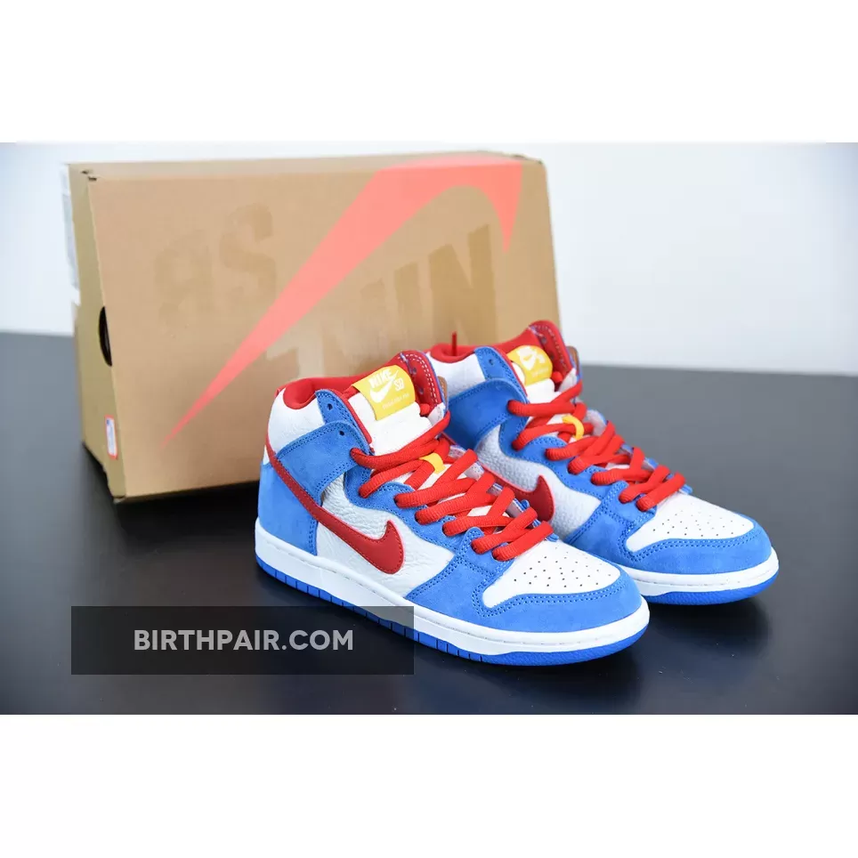 Nike SB Dunk High 'Doraemon' Light Photo Blue/University Red 1675870102 New Releases