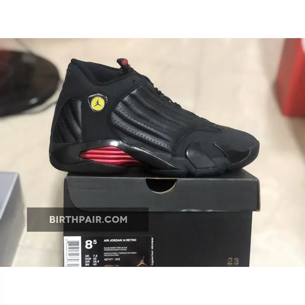 The Last Shot Jordan / Air Jordan 14 Retro 'Last Shot' AJ14 BLACK/VARSITY RED