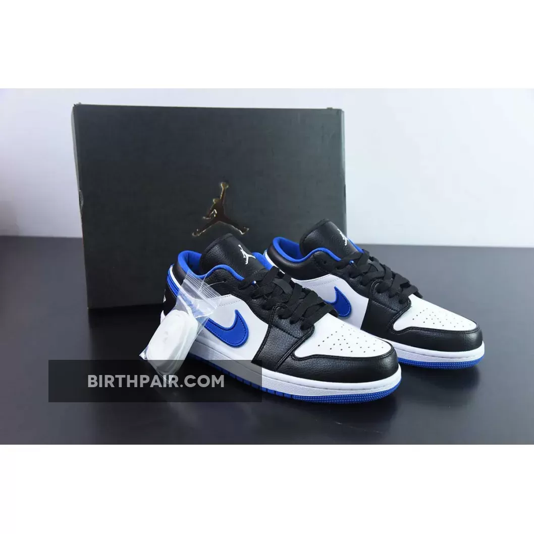 Air Jordan 1 Low Black/White-Game Royal / Jordan 1 Lows Game Royal