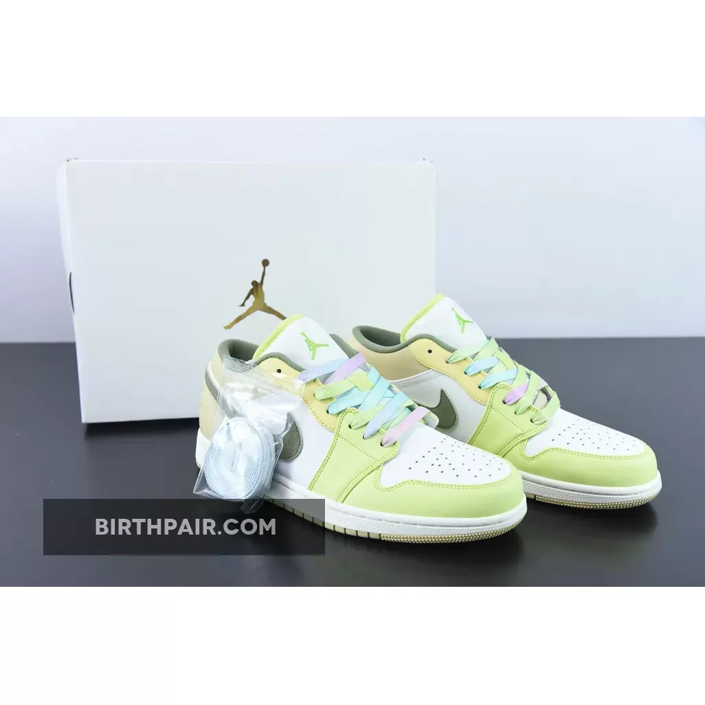 Air Jordan 1 Low Sail/Light Olive-Pale Citron-Desert FD9906-131 / jordan 1 low citron